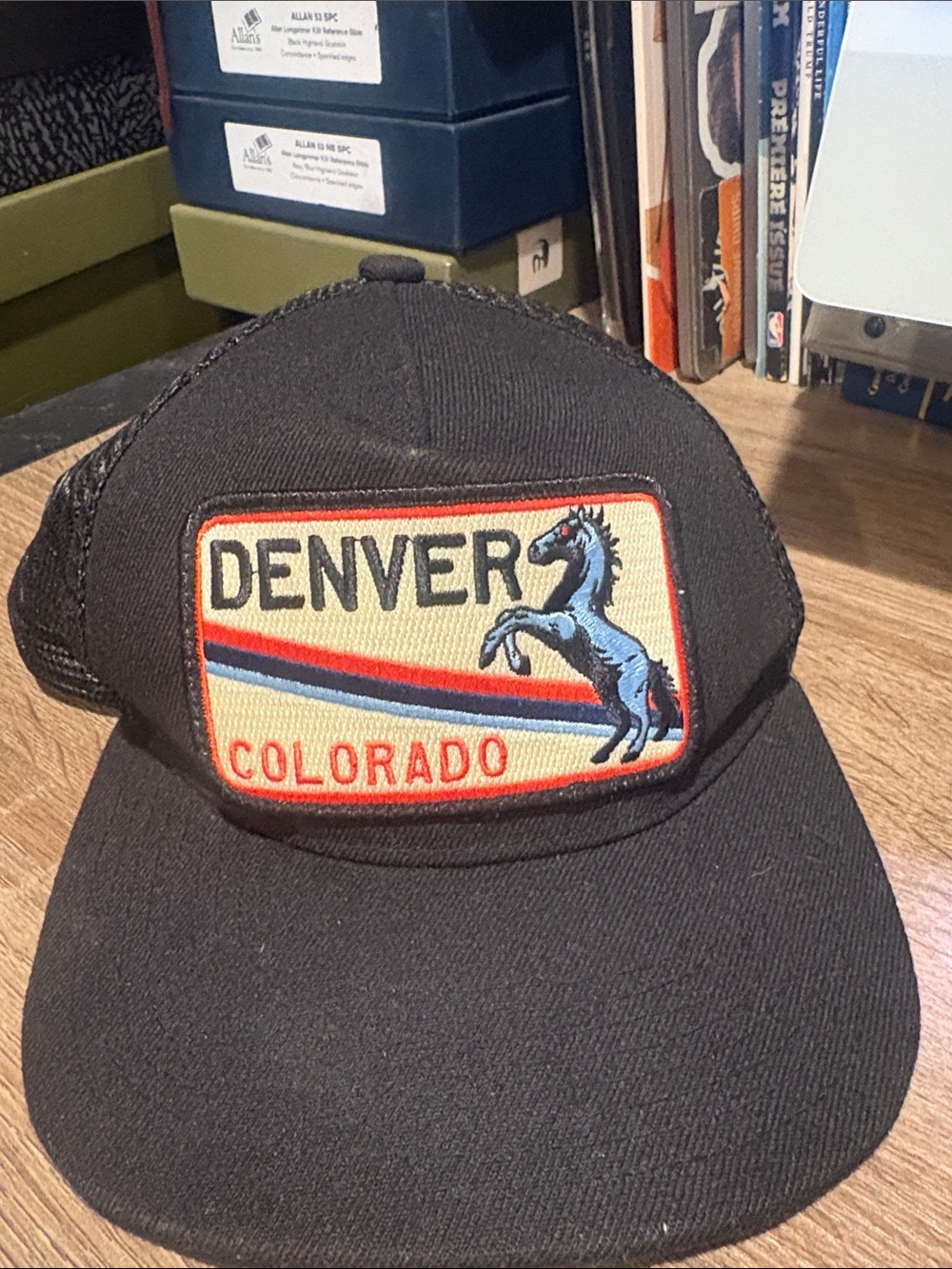 Denver Colorado Black Trucker Hat with Patch